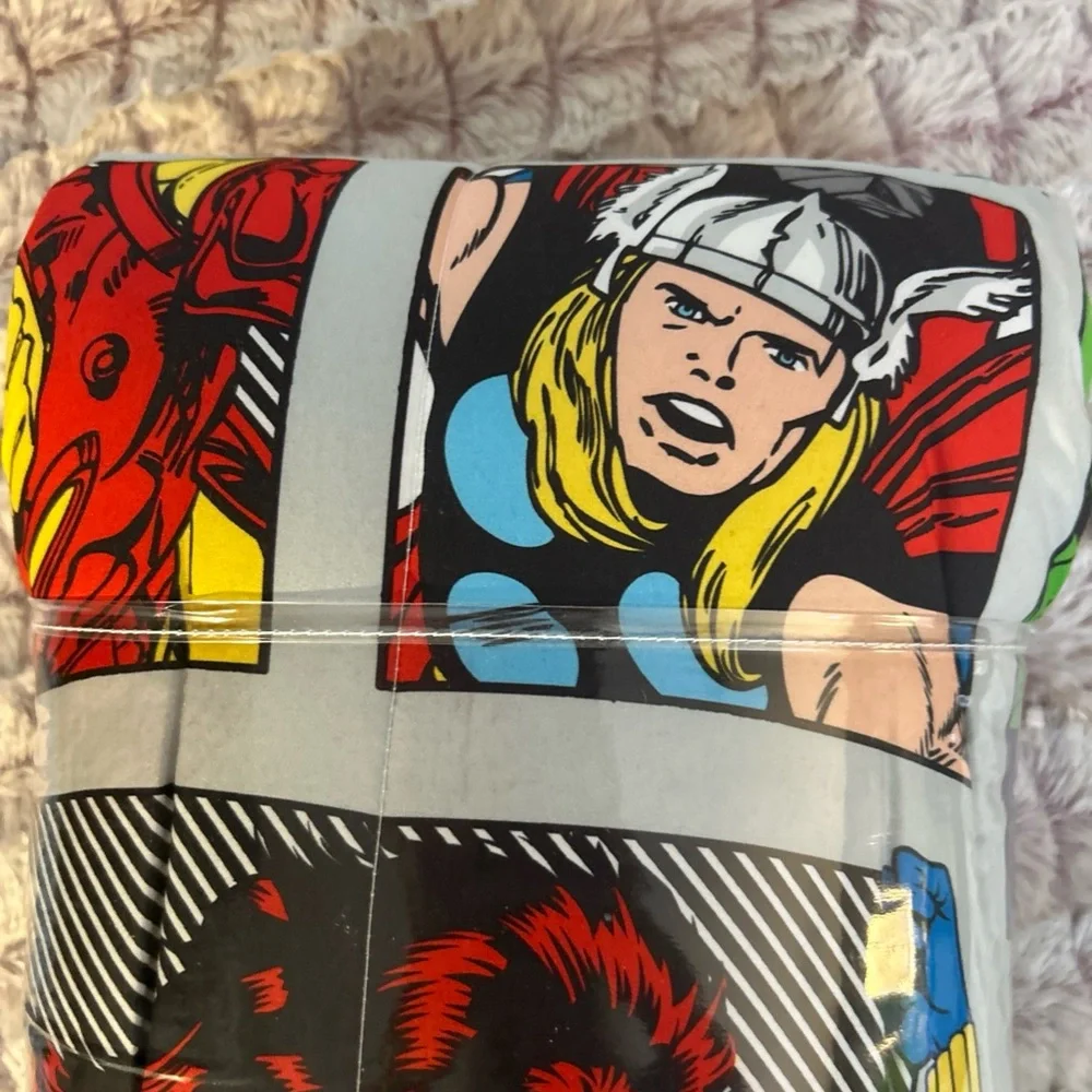 Marvel Comics Comforter Set - Blue, Red, Black